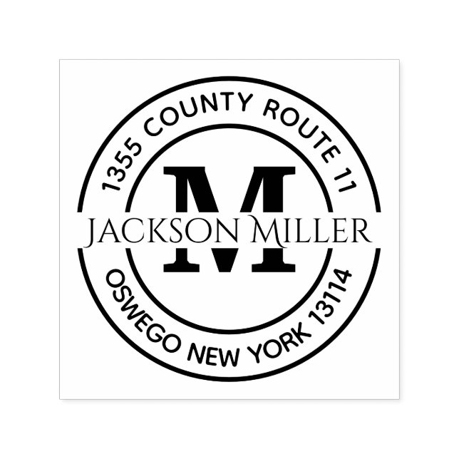 Name und Anschrift Permastempel (Design)