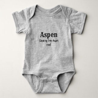 Name und Bedeutung (Aspen) Baby Strampler