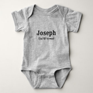 Name und Bedeutung (Joseph) Baby Strampler