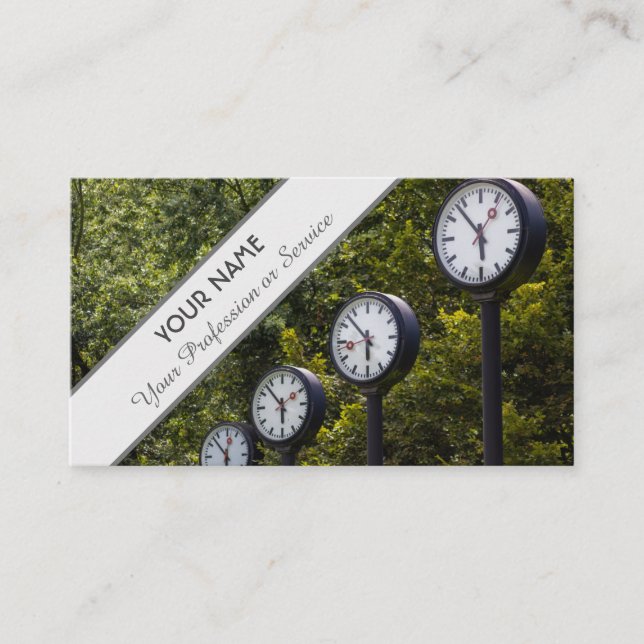 Name und Beruf der derzeitigen Visitenkarte (Vorderseite)