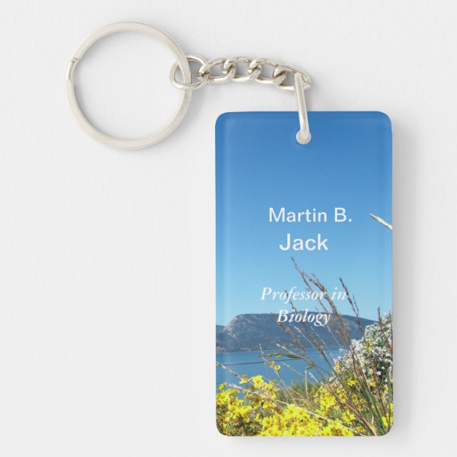 Name und beruflicher Titel Schlüsselanhänger (Vorderseite)