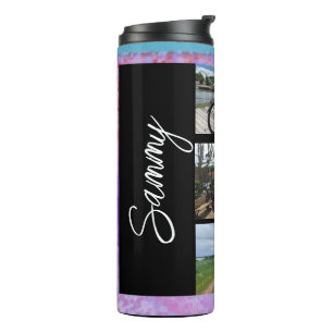 Name und Bildcollage Thermal Tumbler Thermosbecher