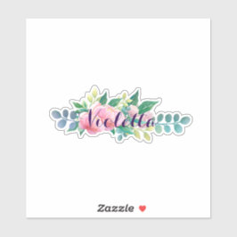 Name und Blume Peonies Bohemia Aufkleber