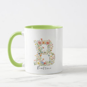 Name und Buchstabe B Monogramm Tasse