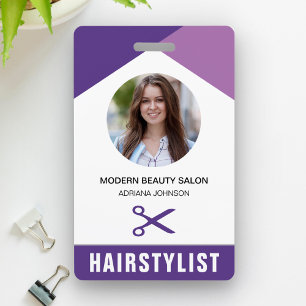 Name und Foto Beauty Salon Haare Personalausweis Ausweis