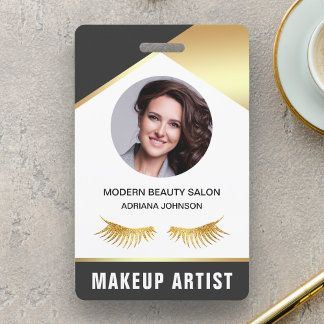 Name und Foto Beauty Salon Makeup Artist ID Card Ausweis