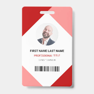 Name und Foto Beruflich Mitarbeiter-ID-Karte Ausweis