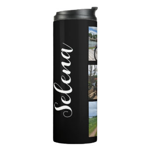 Name und Foto-Collage-Thermal-Tumbler Thermosbecher