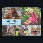 Name und Foto der blauen Familie iPad Pro Hülle<br><div class="desc">Schützen Sie Ihre Tablettenhülle und wählen Sie Ihre beliebtesten Fotos,  um dieses Design abzudecken. Einfache Anpassung der Bilder,  Familienname. Genießen Sie das Ablegen des Tabletts mit Fotos aus besonderen Momenten mit Familie,  Kindern,  Haustieren,  Hochzeit,  Verlobung,  Großeltern und mehr. Mit blauer Akzent Farbe.</div>