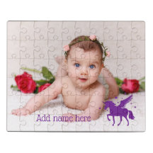 NAME UND FOTO HINZUFÜGEN | Lila Einhorn