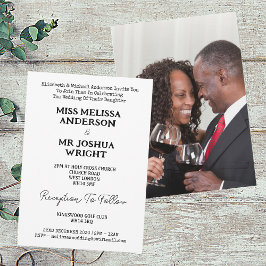 Name und Foto Mr & Mrs. Elegant Script Wedding Einladung