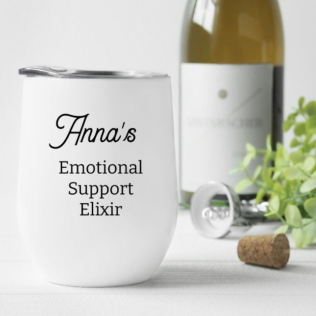 Name und Foto Thermalweintumbler (Emotional Support Wine Tumbler)