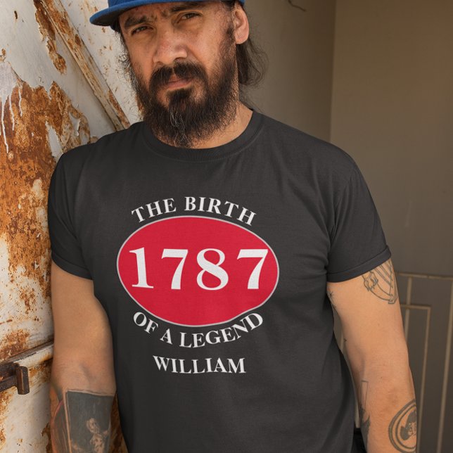 Name und Geburtsjahr hinzufügen T - Shirt (Von Creator hochgeladen)