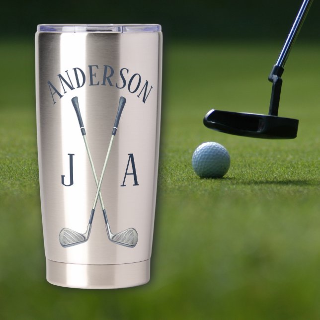 Name und Initialen monogrammiert  Thermobecher (Von Creator hochgeladen)