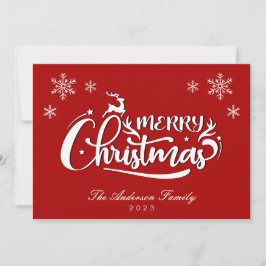 Name und Jahr der Weihnachtskarte Feiertagskarte