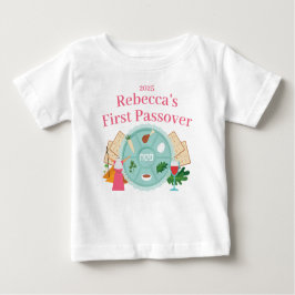 Name und Jahr des ersten Pessach-Mädchens Baby T-shirt