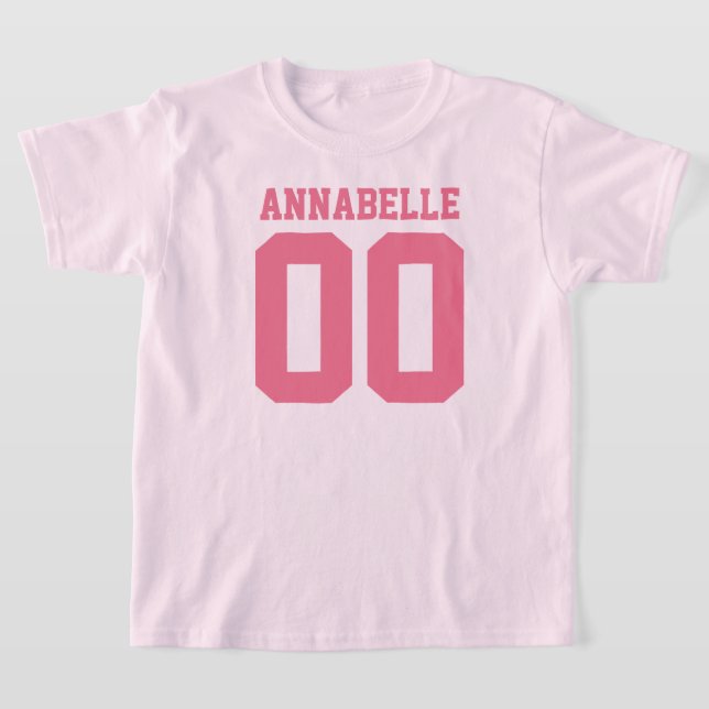Name und Jersey Nummer, Front Back T - Shirt (Ablage )