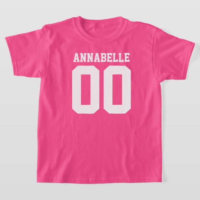 Name und Jersey Nummer, Front Back T - Shirt (Ablage )