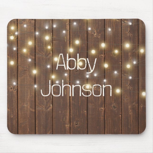 Name und Light String auf Oak Mousepad (Vorne)