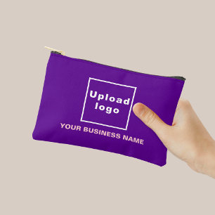 Name und Logo des Unternehmens auf Lila kleinen Be Zubehörtasche