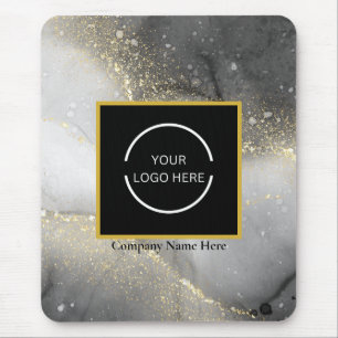 Name und Logo moderner Silver- und Gold-Unternehme Mousepad