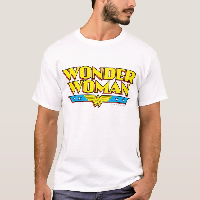 Name und Logo von Wonder Woman T-Shirt (Vorderseite)
