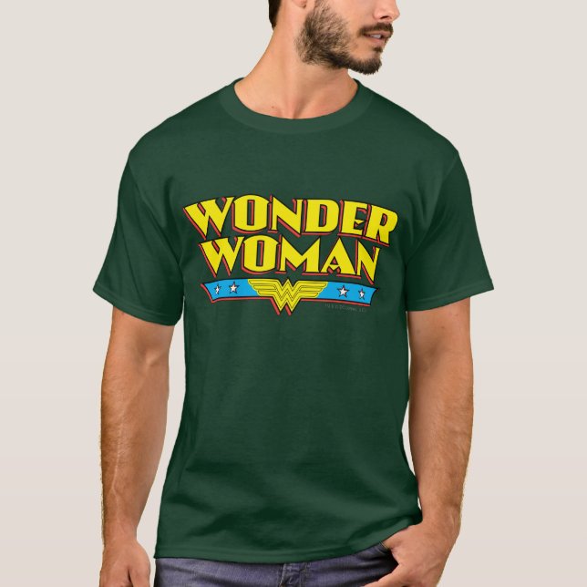 Name und Logo von Wonder Woman T-Shirt (Vorderseite)