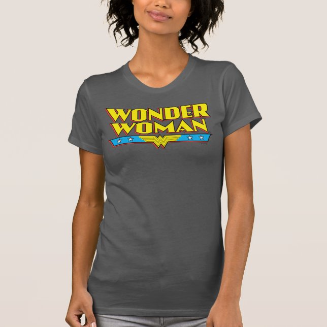 Name und Logo von Wonder Woman T-Shirt (Vorderseite)