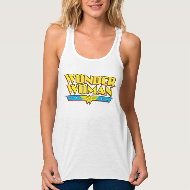 Name und Logo von Wonder Woman Tank Top (Vorderseite)