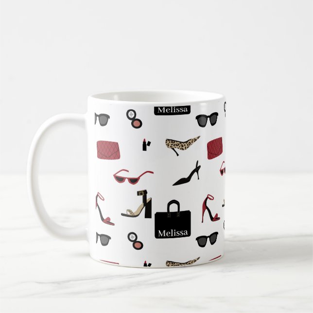 Name und Mode-Accessoires Girl Boss Kaffeetasse (Links)