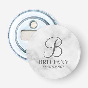 Name und Monogramm der personalisierten Bridesmaid Flaschenöffner