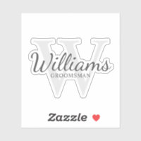 Name und Monogramm der personalisierten Trauzeugen