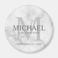 Name und Monogramm der Personalisierten Trauzeugen