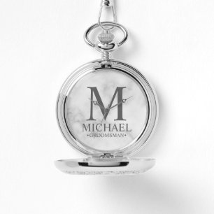 Name und Monogramm des modernen Personalisierten T Armbanduhr