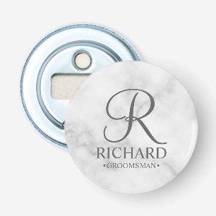 Name und Monogramm des Personalisierten Trauzeugen Flaschenöffner