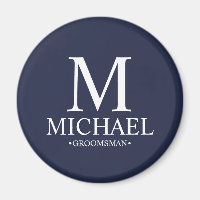 Name und Monogramm des Personalisierten Trauzeugen