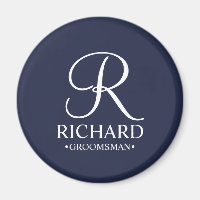 Name und Monogramm des Personalisierten Trauzeugen