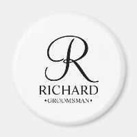 Name und Monogramm des personalisierten Trauzeugen