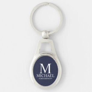 Name und Monogramm des Personalisierten Trauzeugen Schlüsselanhänger