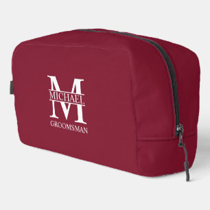 Name und Monogramm des personalisierten Trauzeugen Waschbeutel