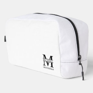 Name und Monogramm des personalisierten Trauzeugen Waschbeutel