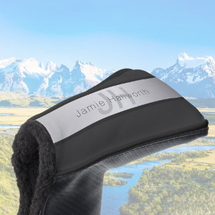 Name und Monogramm   Grays & Imitate Silver Look Golf Headcover