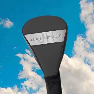 Name und Monogramm   Grays & Imitate Silver Look Golf Headcover