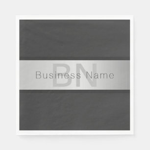 Name und Monogramm   Grays & Imitate Silver Look Serviette