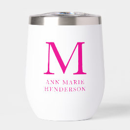Name und Monogramm in Pink