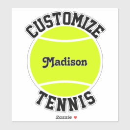 Name und Name des Tennisteams für den Spieler für  Aufkleber