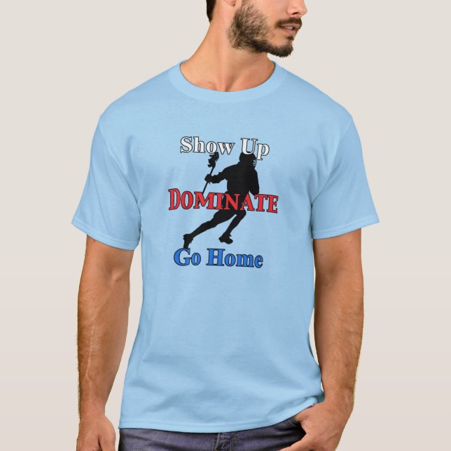 Name und Nummer auf der Rückseite Seriöser Lacross T-Shirt (Vorderseite)