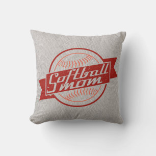 Name und Nummer der Mama des Softballs Kissen