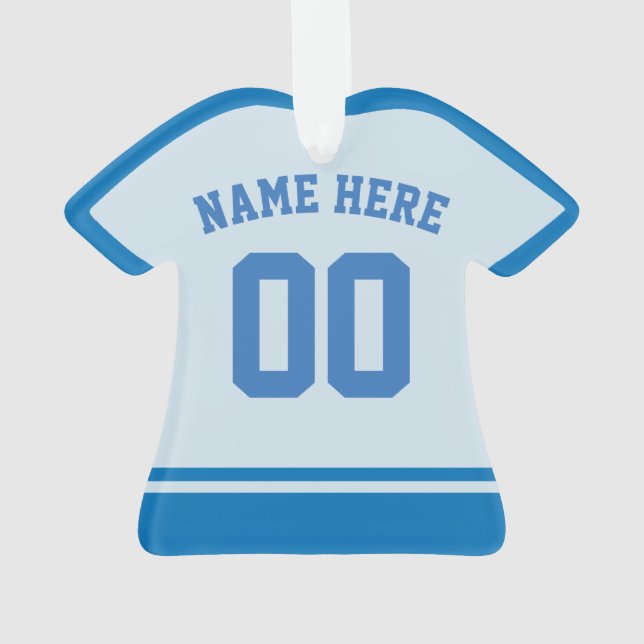 Name und Nummer der Rückseite von Sports Jersey Ornament (Rückseite)