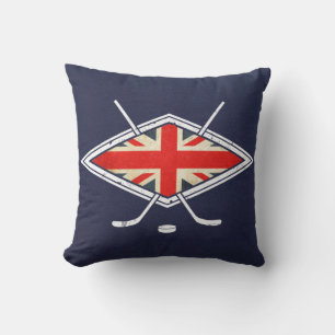Name und Nummer des britischen Eishockey Kissen
